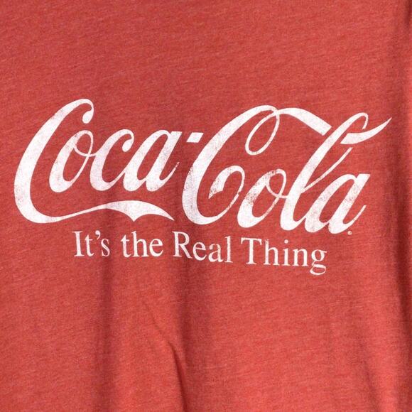 Ringer Coke Coca Cola It's the Real Thing T Shirt Red Small - Picture 2 of 4